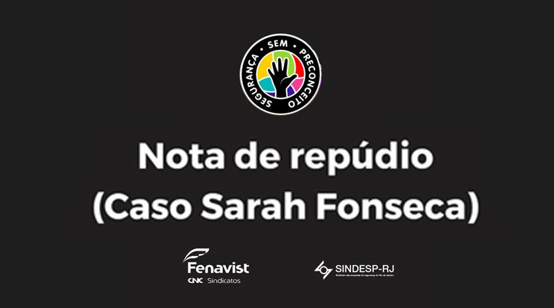 NOTA DE REPÚDIO (CASO SARAH FONSECA)